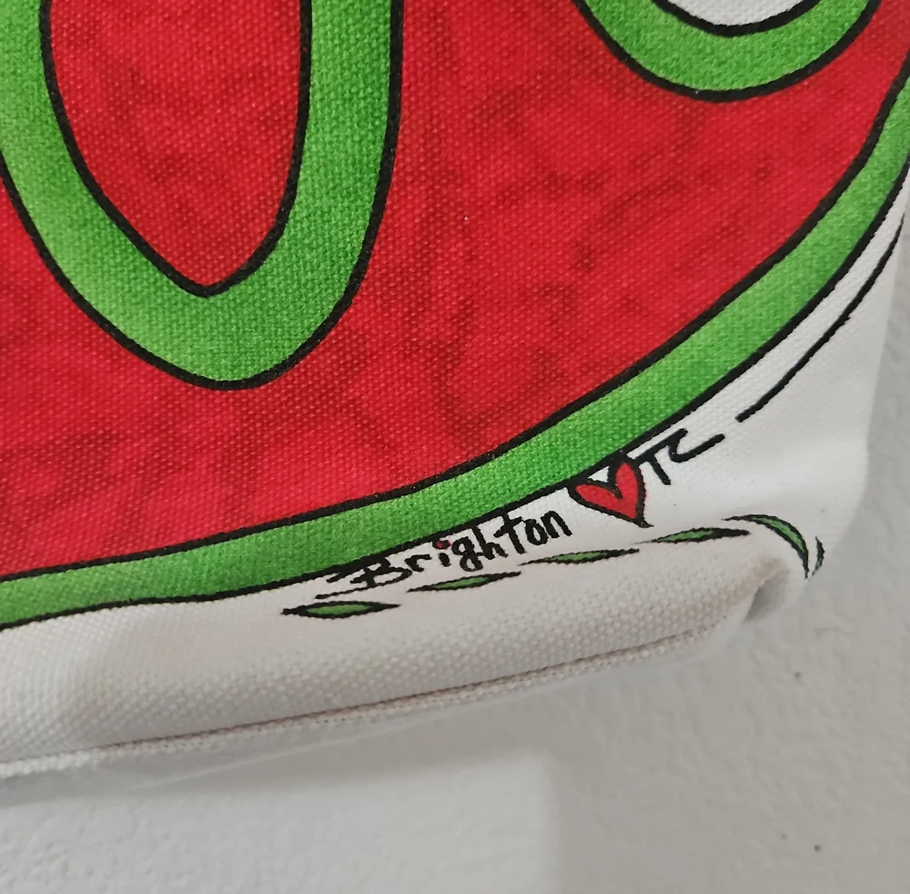 Brighton Love & Joy Holiday Shopping Canvas Tote Bag.